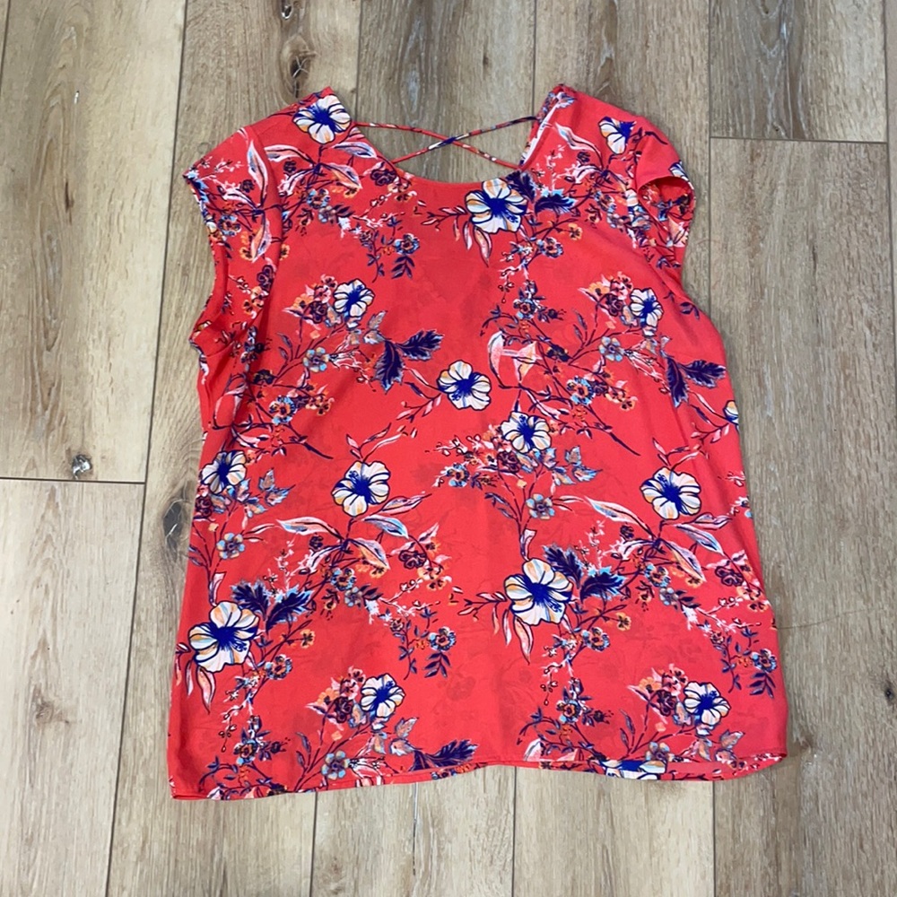 Women’s Red Criss Cross back blouse